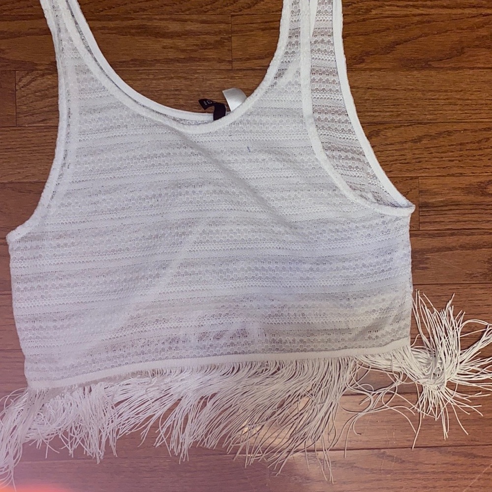 Cropped white cami